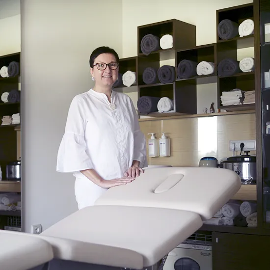 therapist in her studio